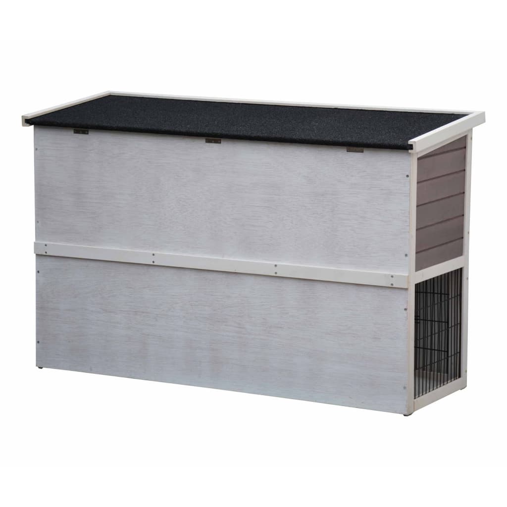 Konijnenhok Bigfoot 137x50x85 cm hout wit