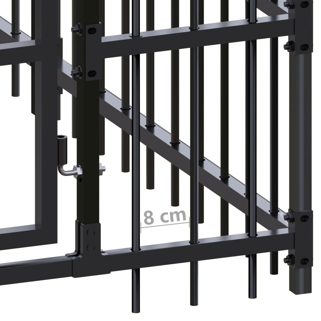Hondenkennel 22,12 m² staal