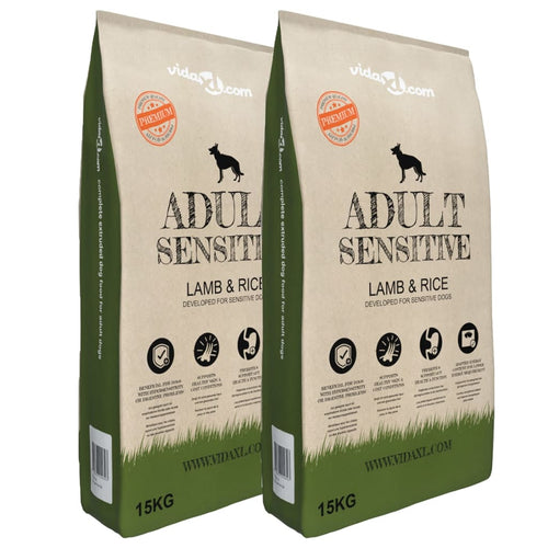 Premium hondenvoer droog Adult Sensitive Lamb & Rice 30kg 2 st