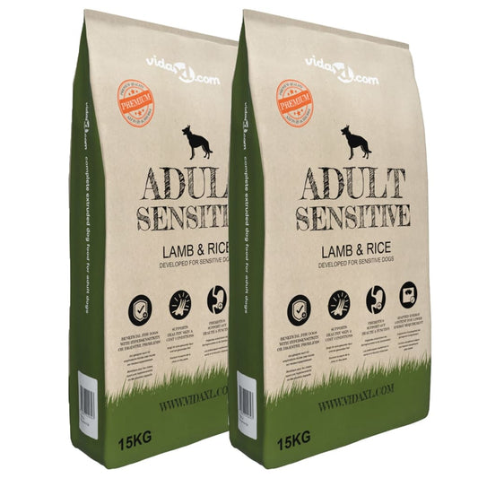 Premium hondenvoer droog Adult Sensitive Lamb & Rice 30kg 2 st