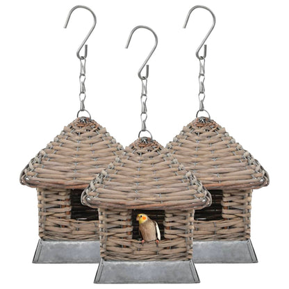 Vogelhuizen 3 st wicker