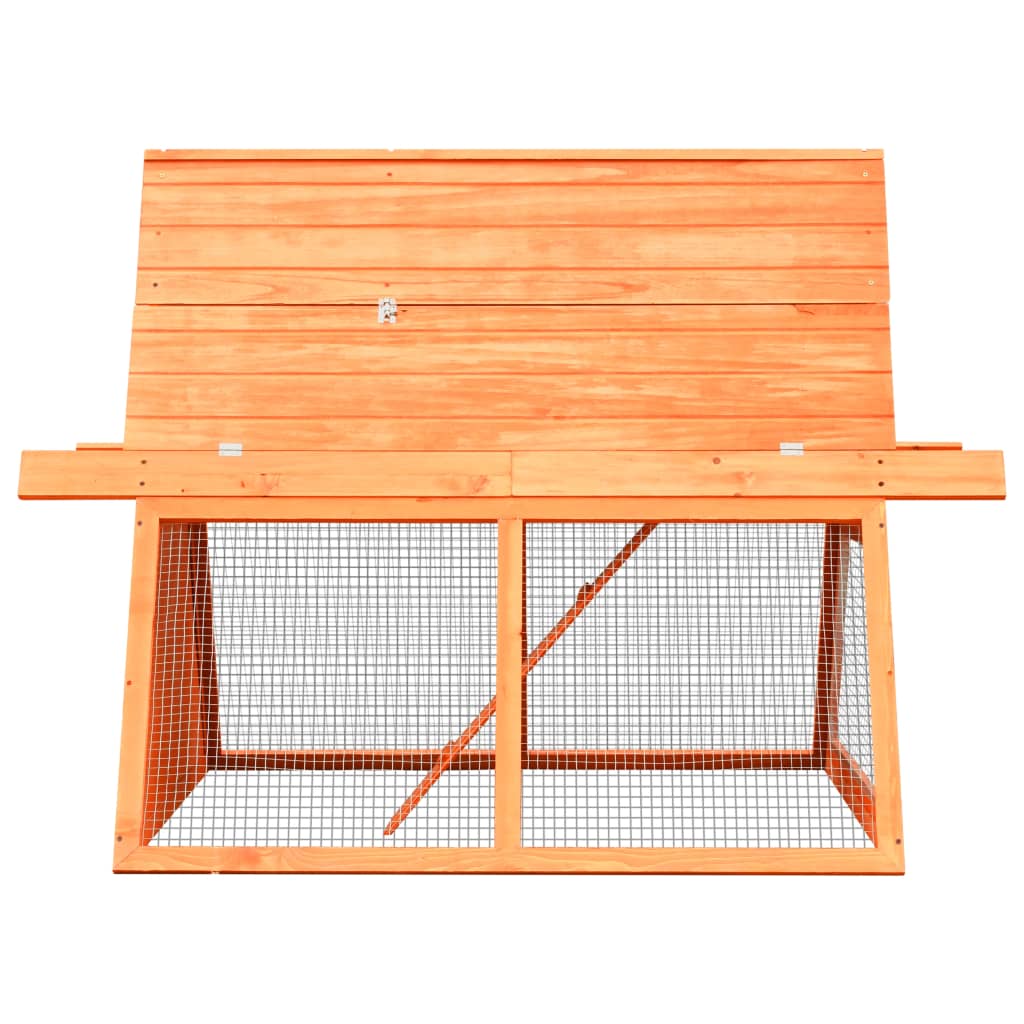 Konijnenhok 152x128x108 cm massief grenen- en vurenhout