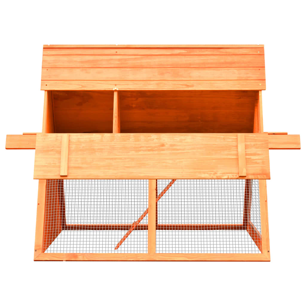 Konijnenhok 152x128x108 cm massief grenen- en vurenhout