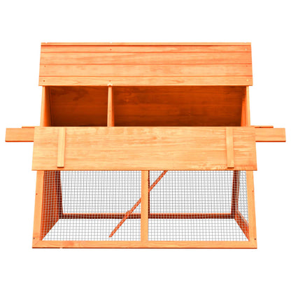 Konijnenhok 152x128x108 cm massief grenen- en vurenhout