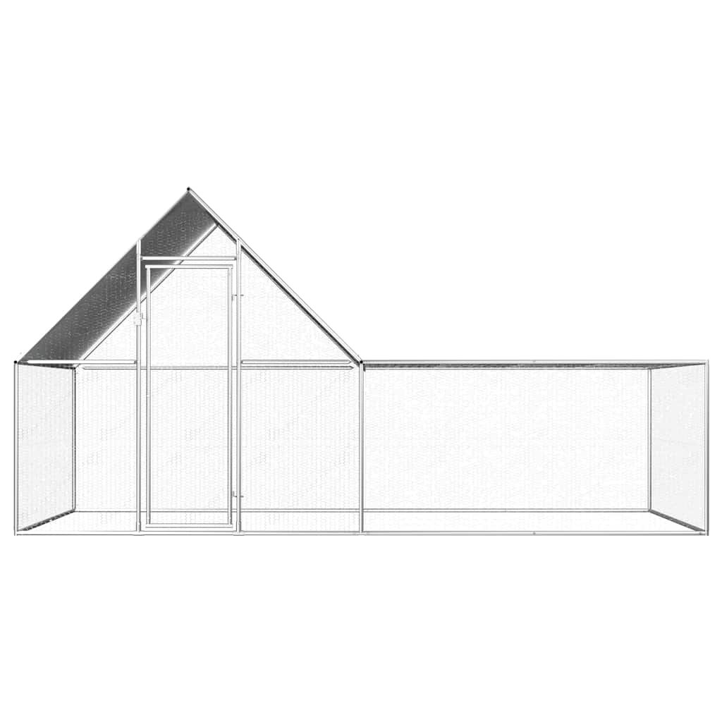 Kippenren 4x2x2 m gegalvaniseerd staal