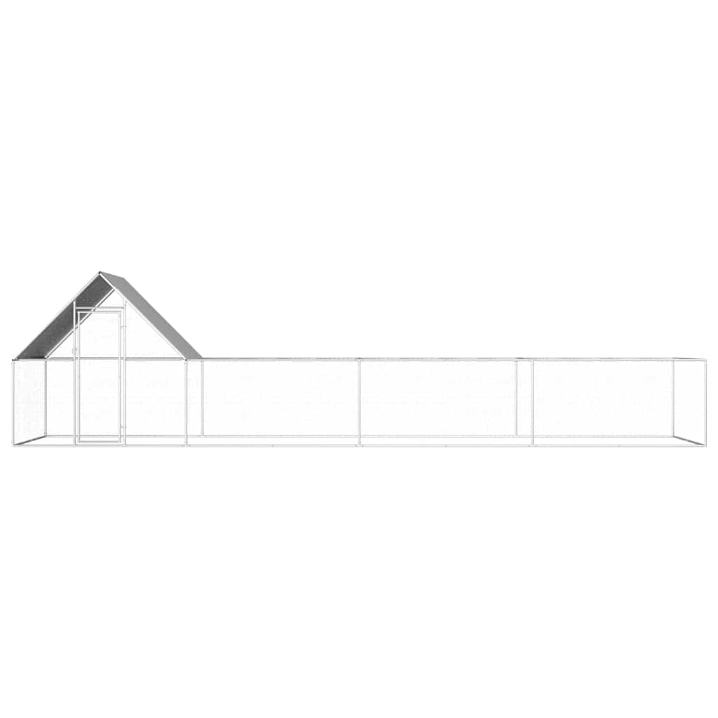 Kippenren 8x2x2 m gegalvaniseerd staal