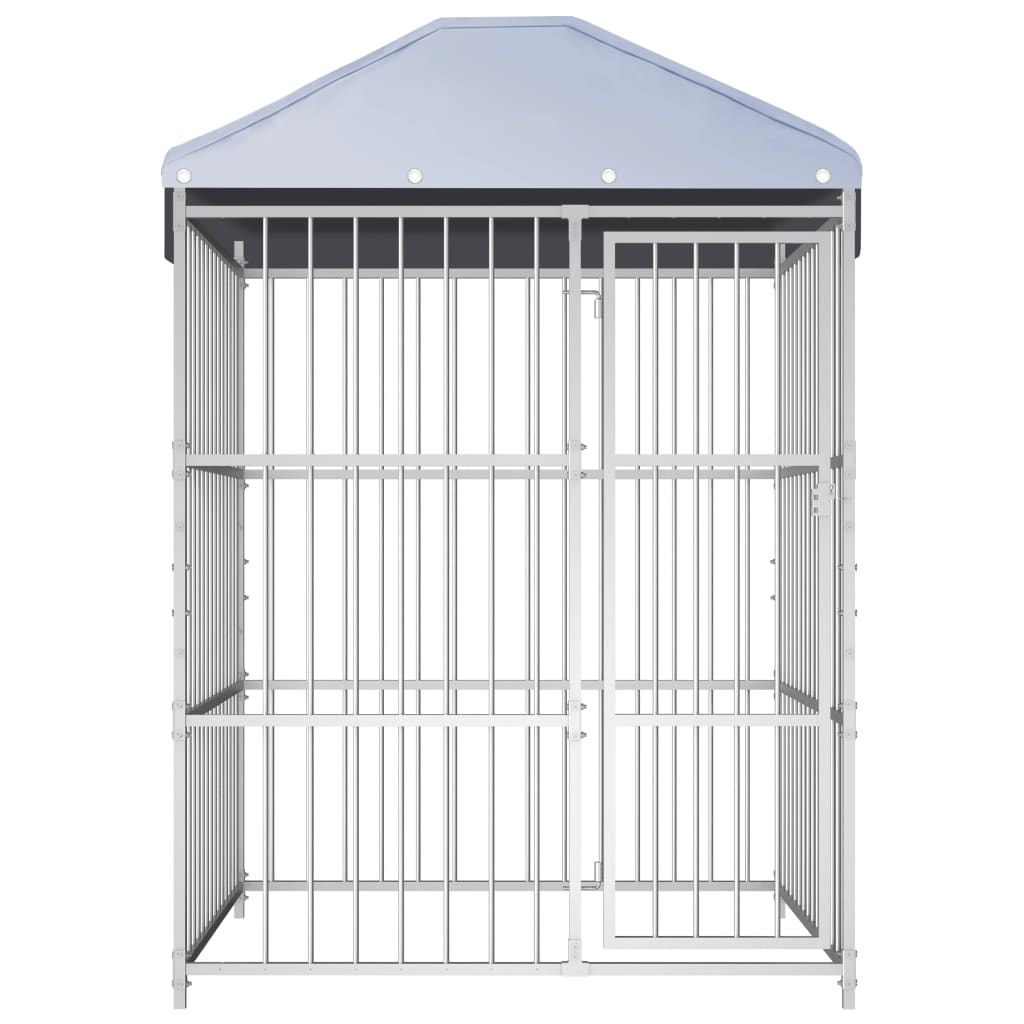 Hondenkennel voor buiten met dak 150x150x200 cm