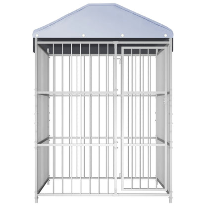 Hondenkennel voor buiten met dak 150x150x200 cm