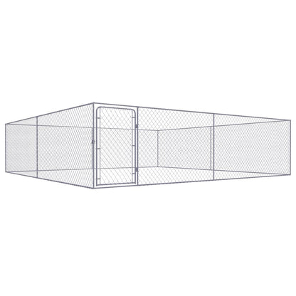 Hondenkennel voor buiten 4x4x1 m gegalvaniseerd staal