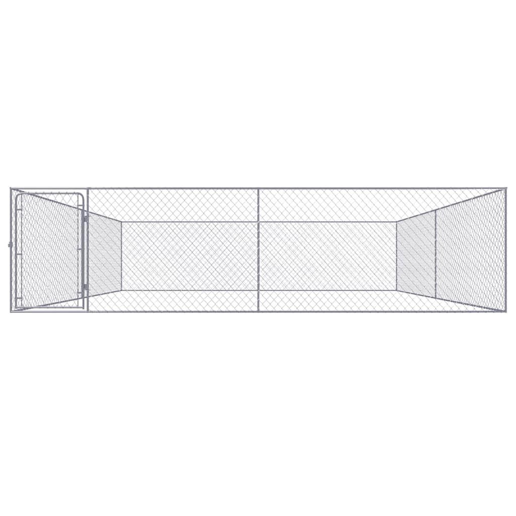 Hondenkennel voor buiten 4x4x1 m gegalvaniseerd staal