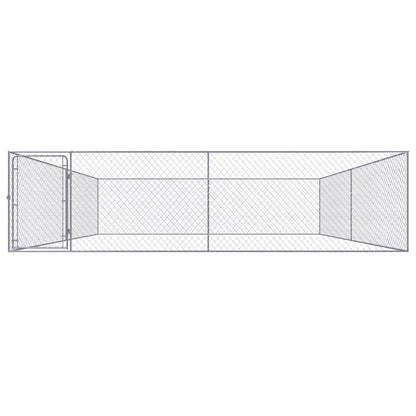 Hondenkennel voor buiten 4x4x1 m gegalvaniseerd staal
