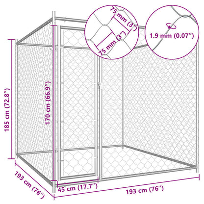 Hondenkennel voor buiten 193x193x185 cm