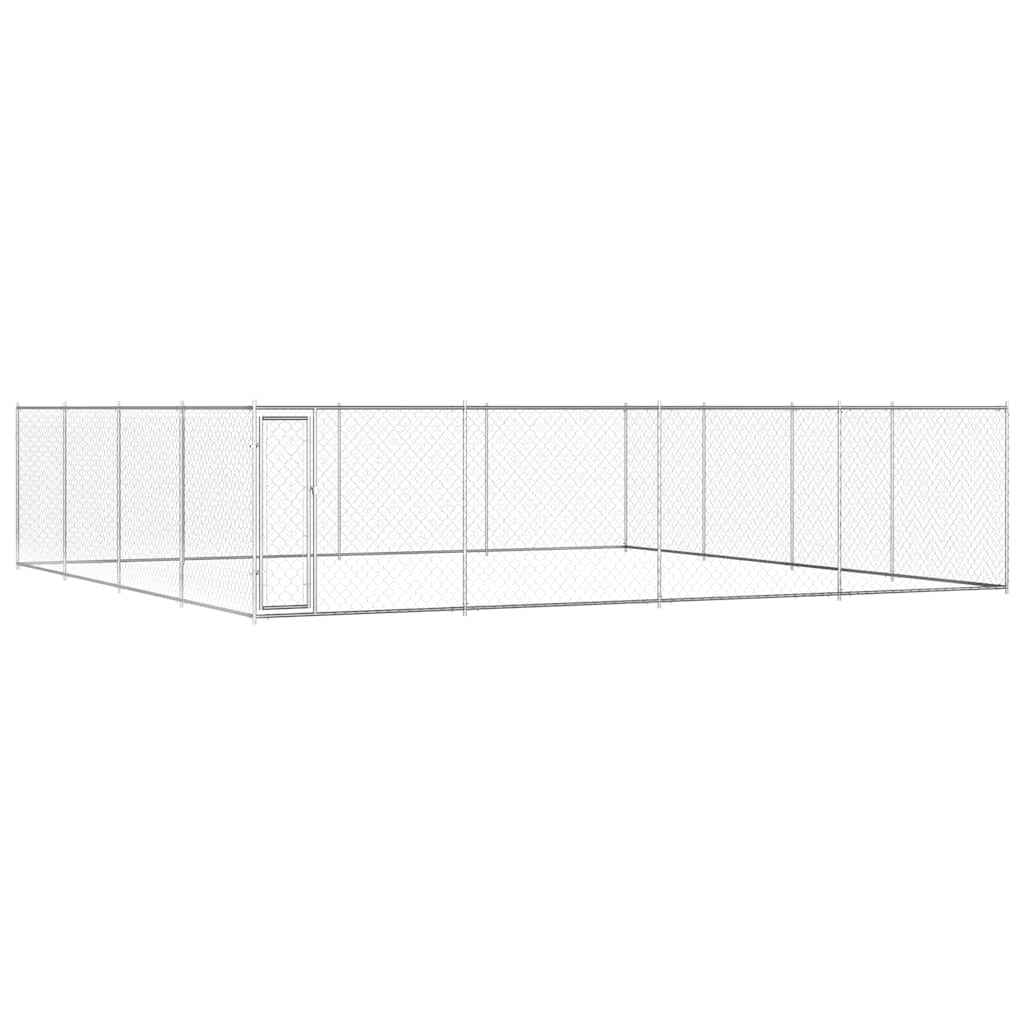 Hondenkennel voor buiten 760x760x185 cm gegalvaniseerd staal