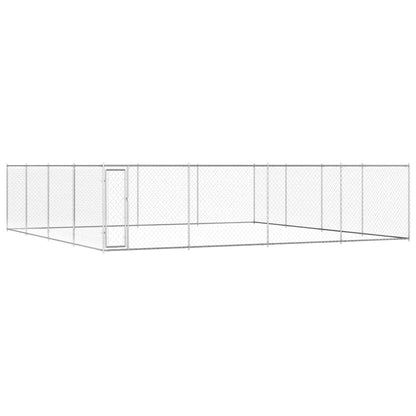 Hondenkennel voor buiten 760x760x185 cm gegalvaniseerd staal
