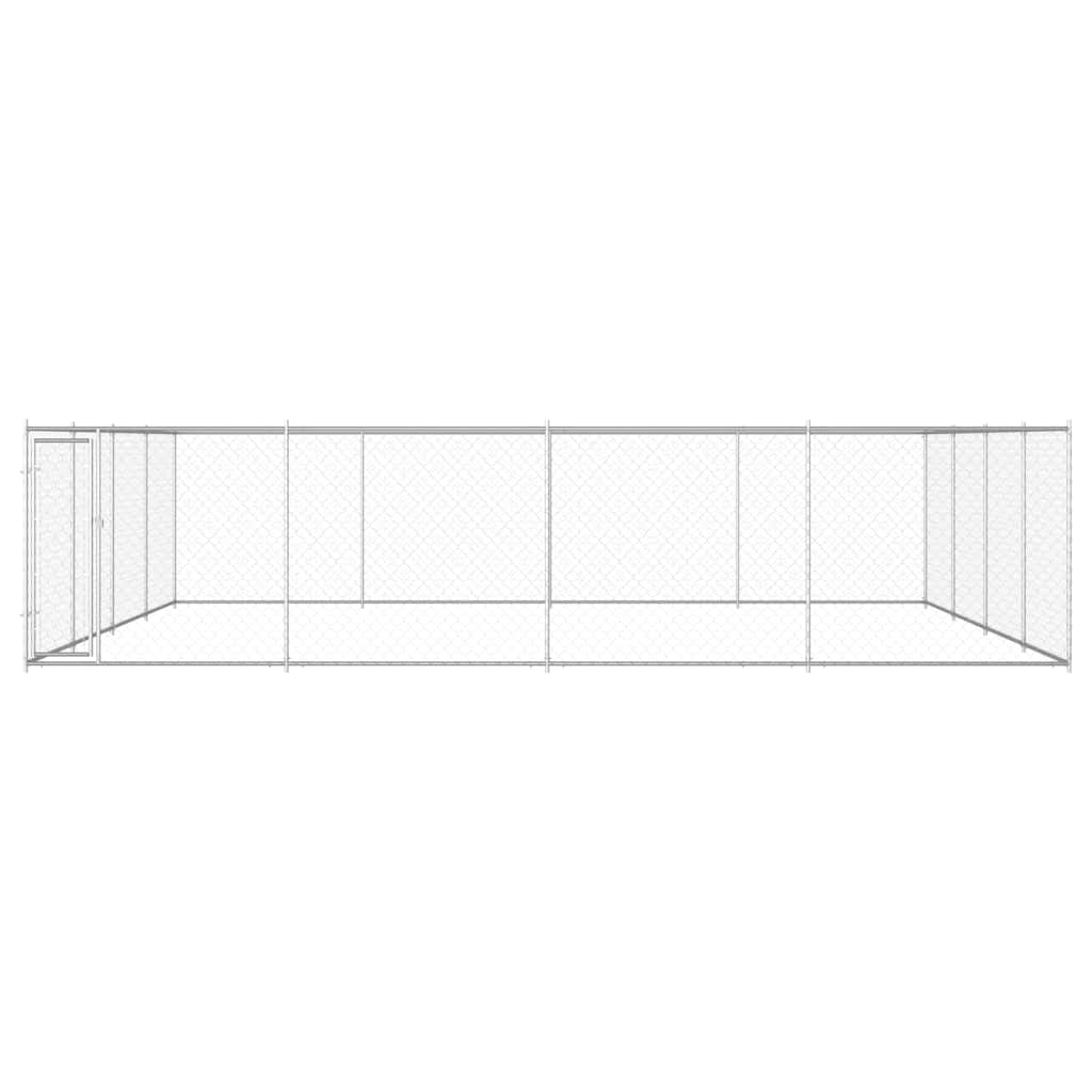 Hondenkennel voor buiten 760x760x185 cm gegalvaniseerd staal
