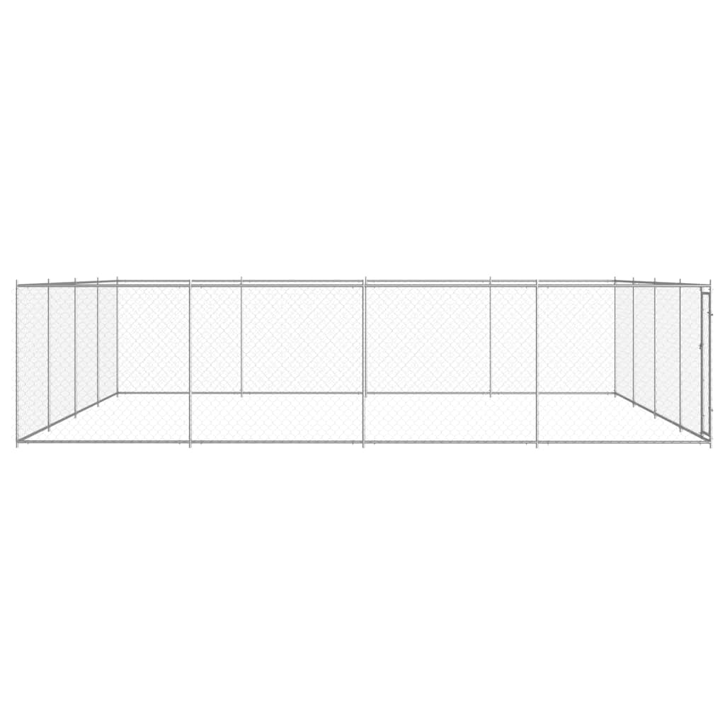 Hondenkennel voor buiten 760x760x185 cm gegalvaniseerd staal