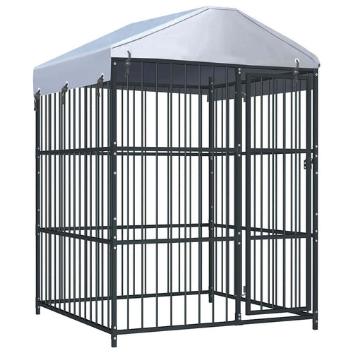 Hondenkennel voor buiten met dak 150x150x200 cm