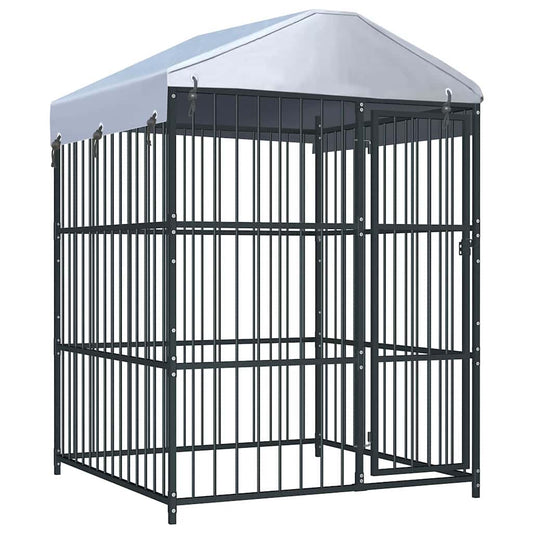 Hondenkennel voor buiten met dak 150x150x200 cm