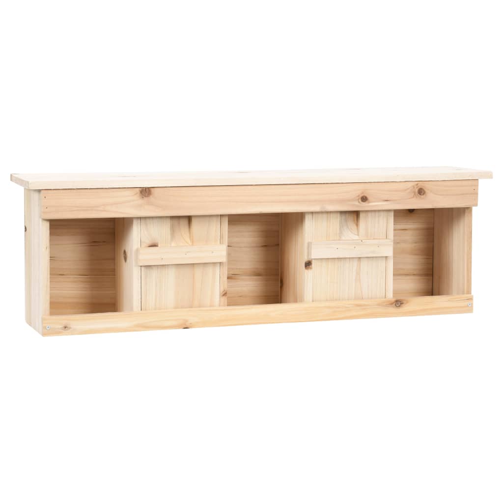 Mussenhuis met 5 kamers 68x15x21 cm vurenhout