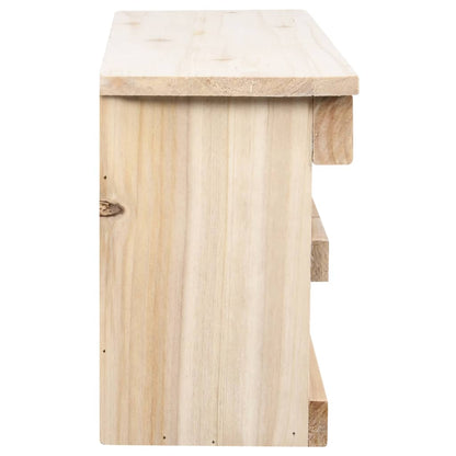 Mussenhuis met 5 kamers 68x15x21 cm vurenhout