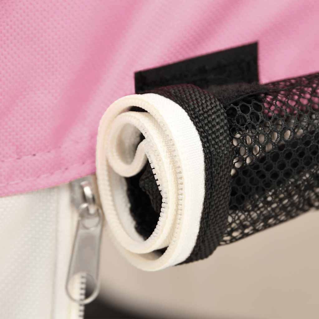 Hondenren inklapbaar met draagtas 90x90x58 cm roze