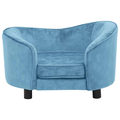 Hondenbank 69x49x40 cm pluche turquoise