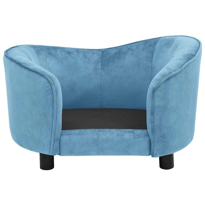 Hondenbank 69x49x40 cm pluche turquoise