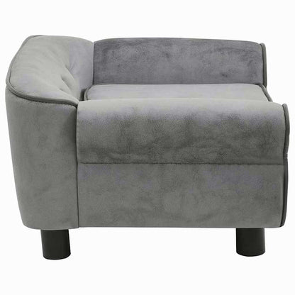 Hondenbank 72x45x30 cm pluche donkergrijs