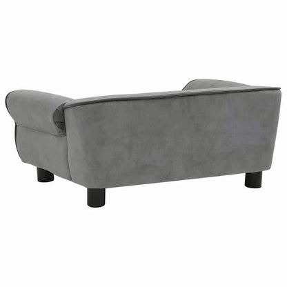 Hondenbank 72x45x30 cm pluche donkergrijs