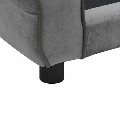 Hondenbank 72x45x30 cm pluche donkergrijs