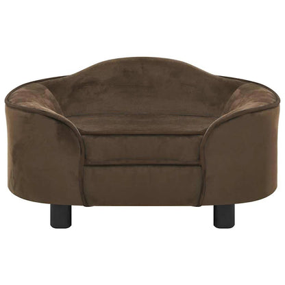 Hondenbank 67x47x36 cm pluche bruin
