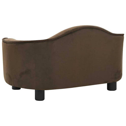 Hondenbank 67x47x36 cm pluche bruin