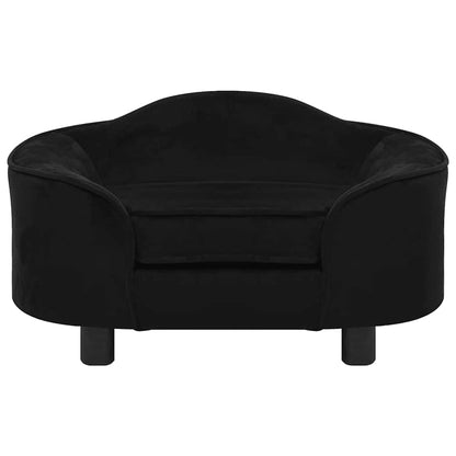 Hondenbank 67x47x36 cm pluche zwart
