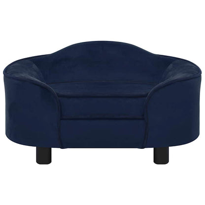 Hondenbank 67x47x36 cm pluche blauw