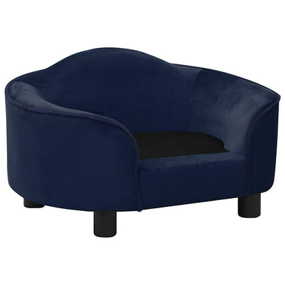 Hondenbank 67x47x36 cm pluche blauw