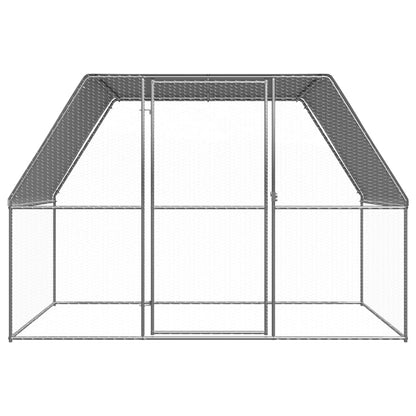 Buitenhok voor kippen 3x2x2 m gegalvaniseerd staal