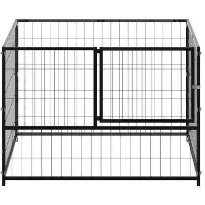 Hondenkennel 100x100x70 cm staal zwart