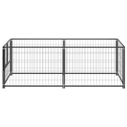 Hondenkennel 200x100x70 cm staal zwart