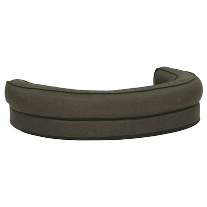 Hondenbed ergonomisch linnen-look 75x53 cm fleece donkergrijs