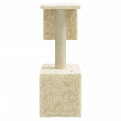 Kattenkrabpaal met sisal krabpalen 60 cm crèmekleurig