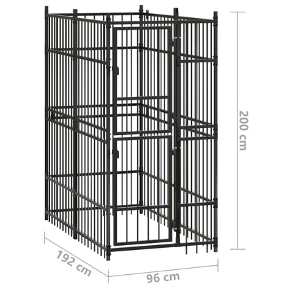Hondenkennel 1,84 m² staal