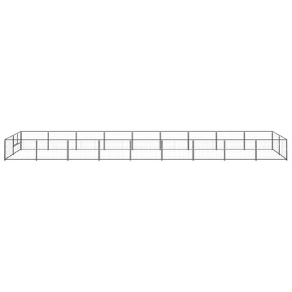 Hondenkennel 18 m² staal zwart