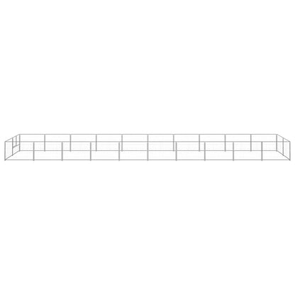 Hondenkennel 20 m² staal zilverkleurig