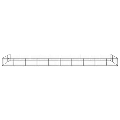 Hondenkennel 30 m² staal zwart