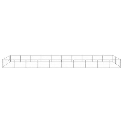 Hondenkennel 30 m² staal zilverkleurig