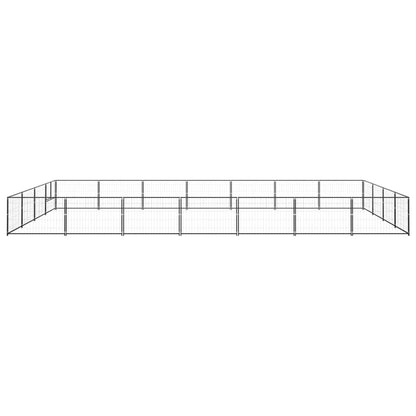 Hondenkennel 28 m² staal zwart