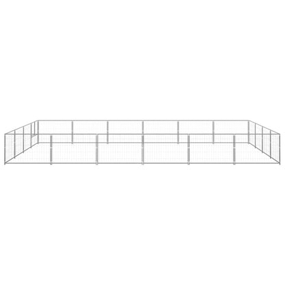 Hondenkennel 24 m² staal zilverkleurig