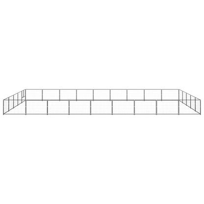 Hondenkennel 45 m² staal zwart