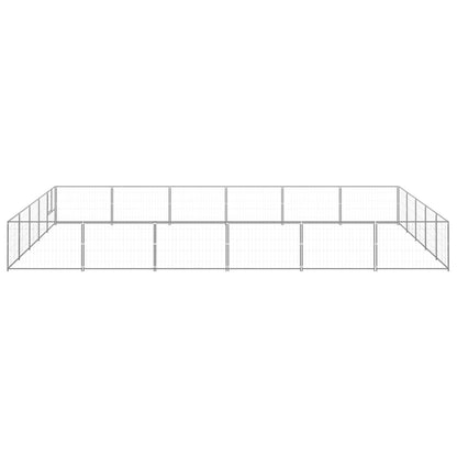 Hondenkennel 30 m² staal zilverkleurig
