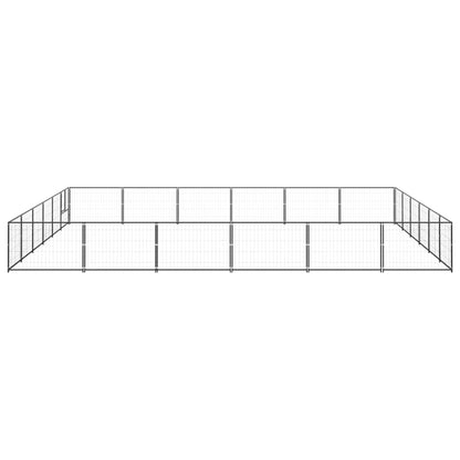 Hondenkennel 36 m² staal zwart